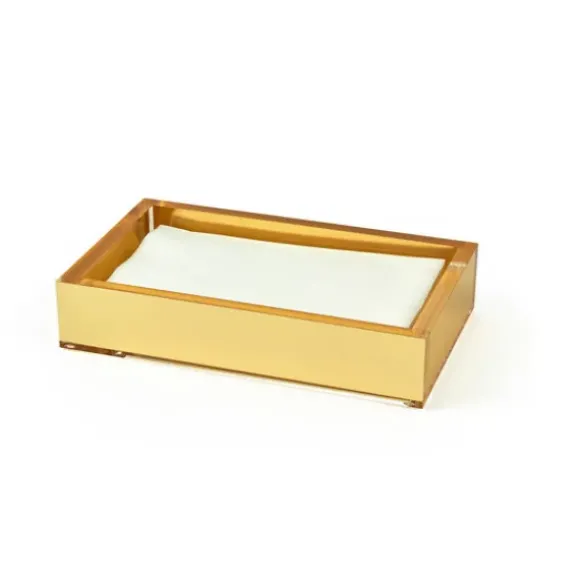 Marie Dumas Lucite Napkin Tray - Gold