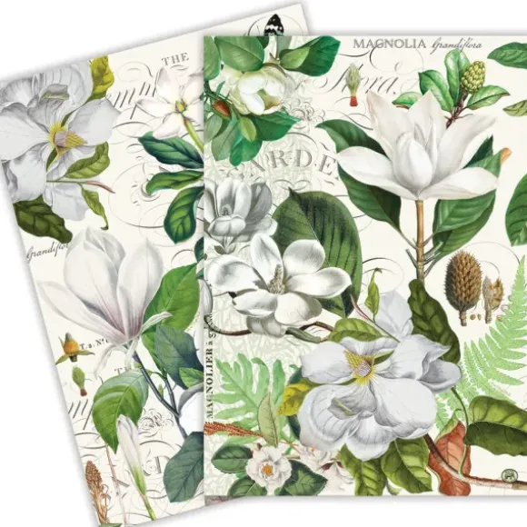 Marie Dumas Magnolia Petals Set of 2 Kitchen Towels