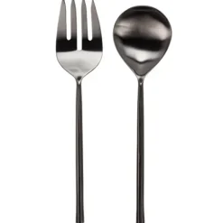 Marie Dumas Matte Black Salad Servers 11''