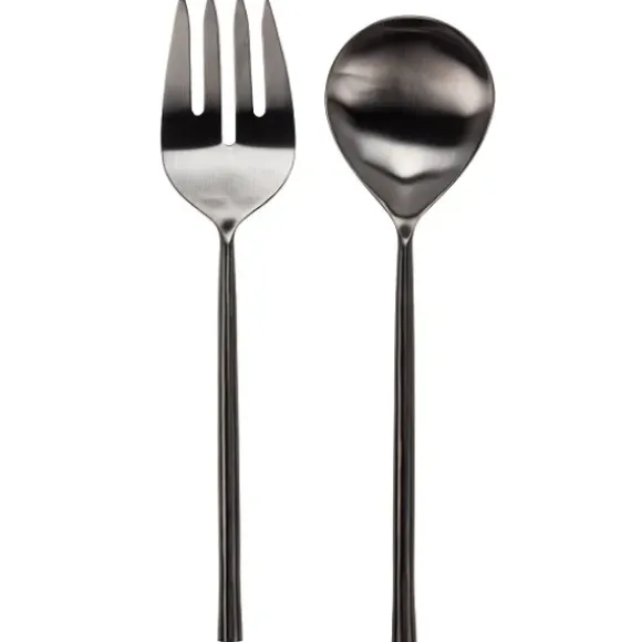 Marie Dumas Matte Black Salad Servers 11''