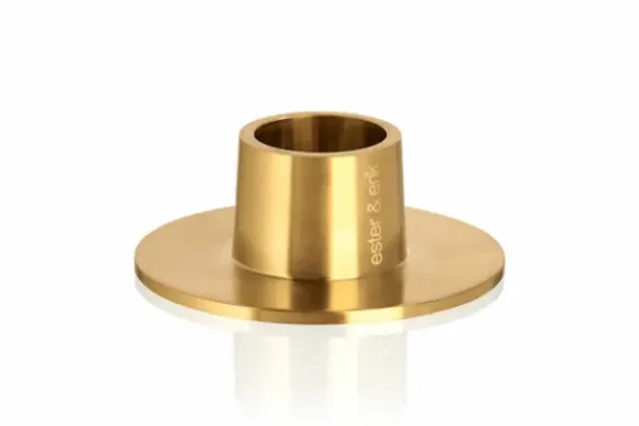 Marie Dumas Matte Gold Taper Holder Set Of Two