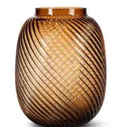 Marie Dumas Medium Brown Barrel Vase