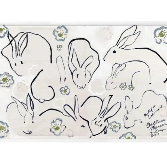 Marie Dumas Medium Wall Art Bunnies Floral