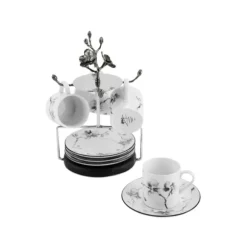 Marie Dumas Michael Aram Black Orchid Demi Tasse & Stand Set