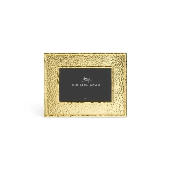 Marie Dumas Michael Aram Gold Hammertone 4x6 Frame