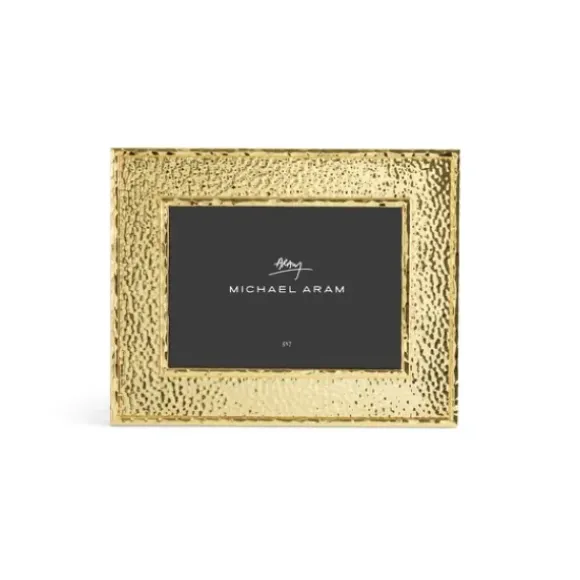 Marie Dumas Michael Aram Gold Hammertone 5x7 Frame