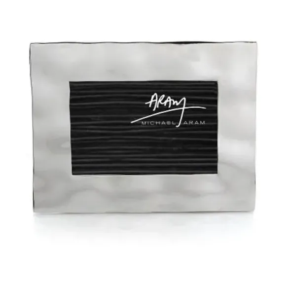 Marie Dumas Michael Aram Reflective 4x6 Nickel Photo Frame