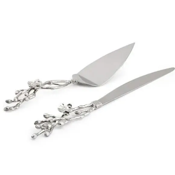 Marie Dumas Michael Aram White Orchid - Cake & Knife Servers