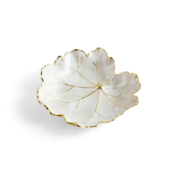 Marie Dumas Michael Aram Winter Leaves Geranium Dish