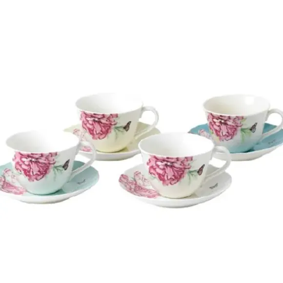 Marie Dumas Miranda Kerr Everyday Friendship Set of 4 Teacups & Saucers