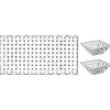 Marie Dumas Nachtmann Bossa Nova Rectangular Plate & 2 Square Bowls, S/3