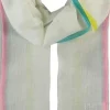 Marie Dumas Off-White Bright Lines Scarf