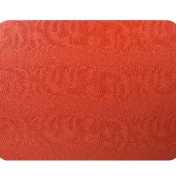 Marie Dumas Orange Rectangular Lizard Felt Back Placemat