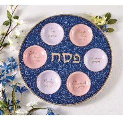 Marie Dumas Pastel Ceramic Seder Plate