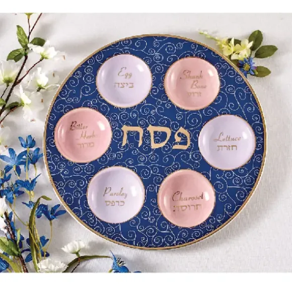 Marie Dumas Pastel Ceramic Seder Plate