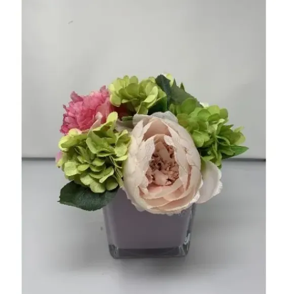Marie Dumas Peony & Rose Arrangement - Pink Vase
