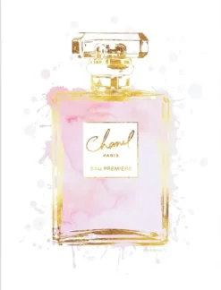 Marie Dumas Perfume Bottle with Pink Splash II