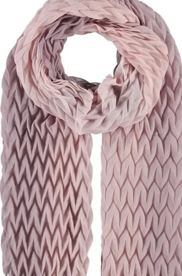 Marie Dumas Pink Plissé Scarf