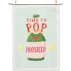 Marie Dumas Pop the Prosecco Tea Towel