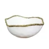 Marie Dumas Porcelain Large Salad Bowl - White and Gold