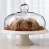 Marie Dumas Porcelain Pedestal Cake Plate with Dome