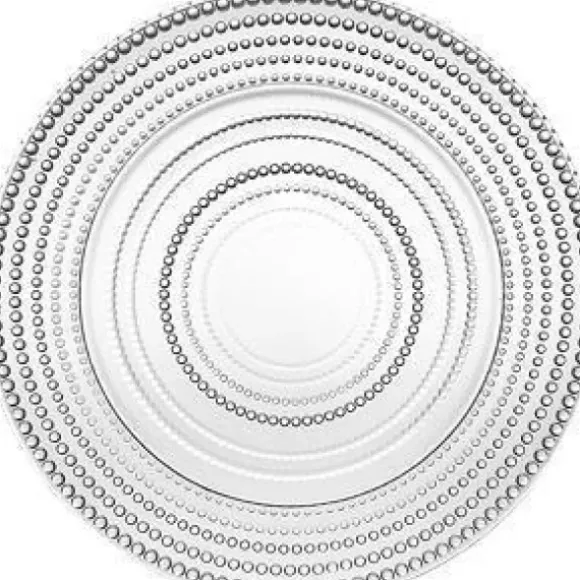 Marie Dumas Rain Drop Clear Dinner Plates - Set of 4