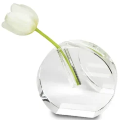 Marie Dumas Round Flat Glass Vase - Large