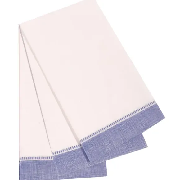 Marie Dumas Royal Blue Border 25 Piece Guest Napkins