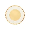 Marie Dumas Scalloped Gold & White Salad Plates