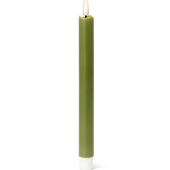 Marie Dumas Set of 2 Green Flameless LED Taper Candles