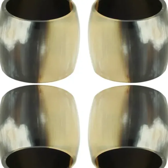 Marie Dumas Set of 4 Horn Napkin Rings