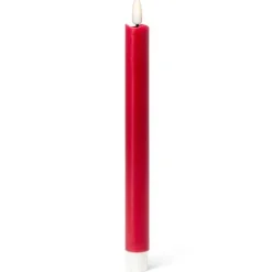 Marie Dumas Set of 2 Red Flameless LED Taper Candles