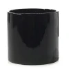 Marie Dumas Shiny Black Cylinder Planter