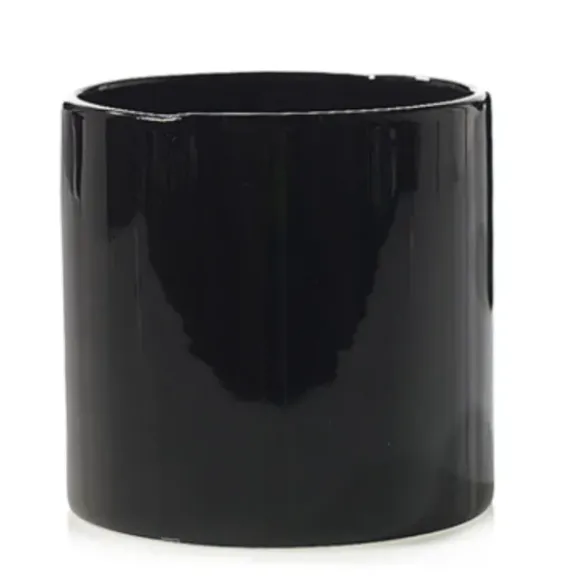 Marie Dumas Shiny Black Cylinder Planter