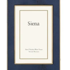 Marie Dumas Siena Gold Lizard Blue 5x7 Frame
