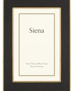 Marie Dumas Siena Lizard Black 5x7 Gold Frame
