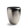 Marie Dumas Silver Brass Wastebasket