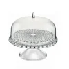 Marie Dumas Small Clear Tiffany Cake Stand with Dome