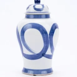 Marie Dumas Small White & Blue Free Movement Jar
