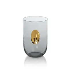 Marie Dumas Smoke Tumbler with Gold Accent