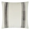 Marie Dumas Tibes Square Striped Grey Pillow 24 x 24