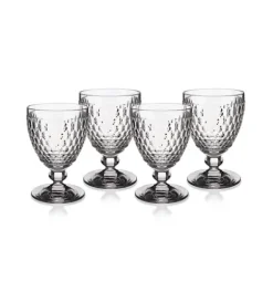 Marie Dumas Villeroy & Boch Boston Set of 4 Clear Goblets