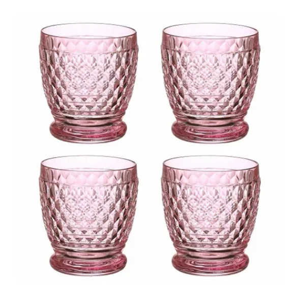 Marie Dumas Villeroy & Boch Pink Boston Set of 4 Water Glasses