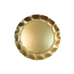 Marie Dumas Wavy Gold Dinner Plates