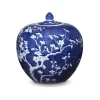 Marie Dumas White & Blue Ciruela Ceramic Jar
