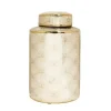 Marie Dumas White & Gold Ceramic Jar