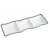 Marie Dumas White & Silver 3-Section Porcelain Serving Piece