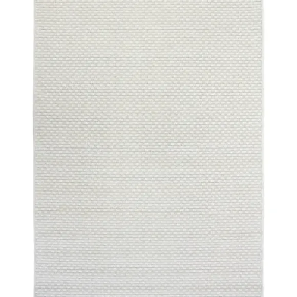 Marie Dumas White Basketweave 4x6 Rug
