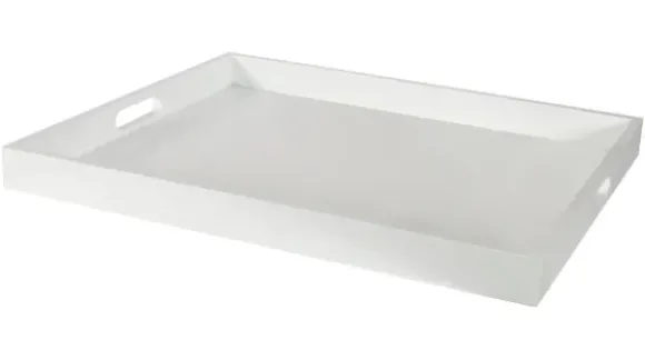 Marie Dumas White Lacquered Tray - Large