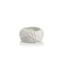 Marie Dumas White Small Ridged Bowl